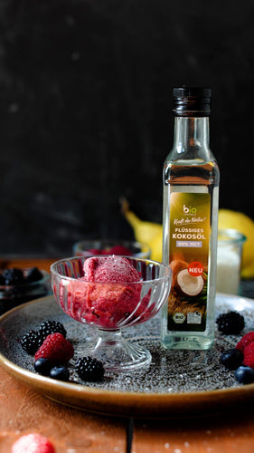 Nicecream mit flüssigem Kokosöl