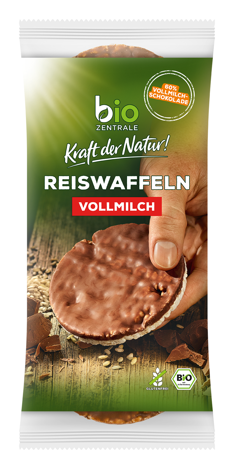Reiswaffeln Vollmilchschokolade – biozentrale Reiswaffeln Vollmilchschokolade – biozentrale