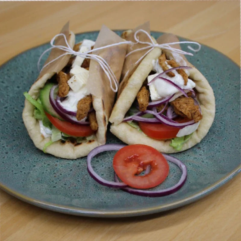 Veganes Gyros Pita mit Zaziki