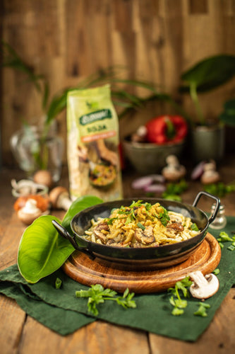 Soja Geschnetzeltes in Pilzsauce