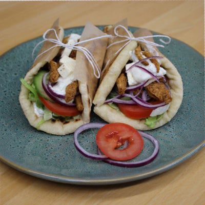 Veganes "Gyros" Pita mit Zaziki