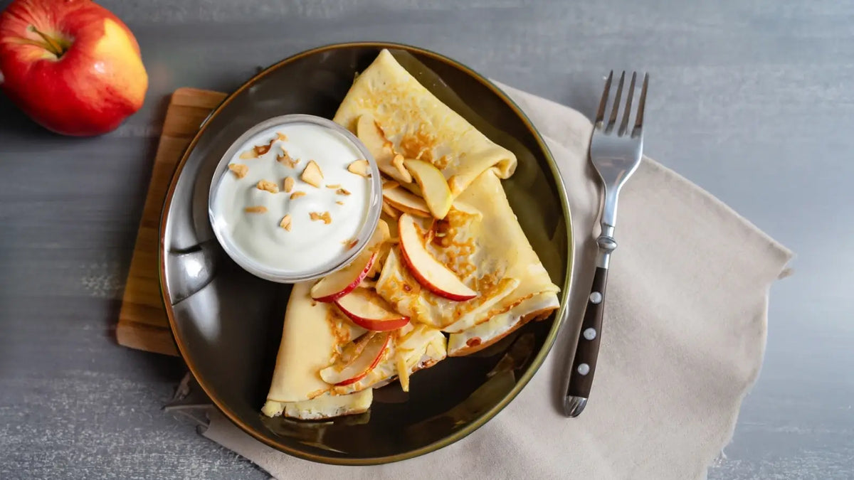 Vegane Crêpes mit Kokosblütenzucker