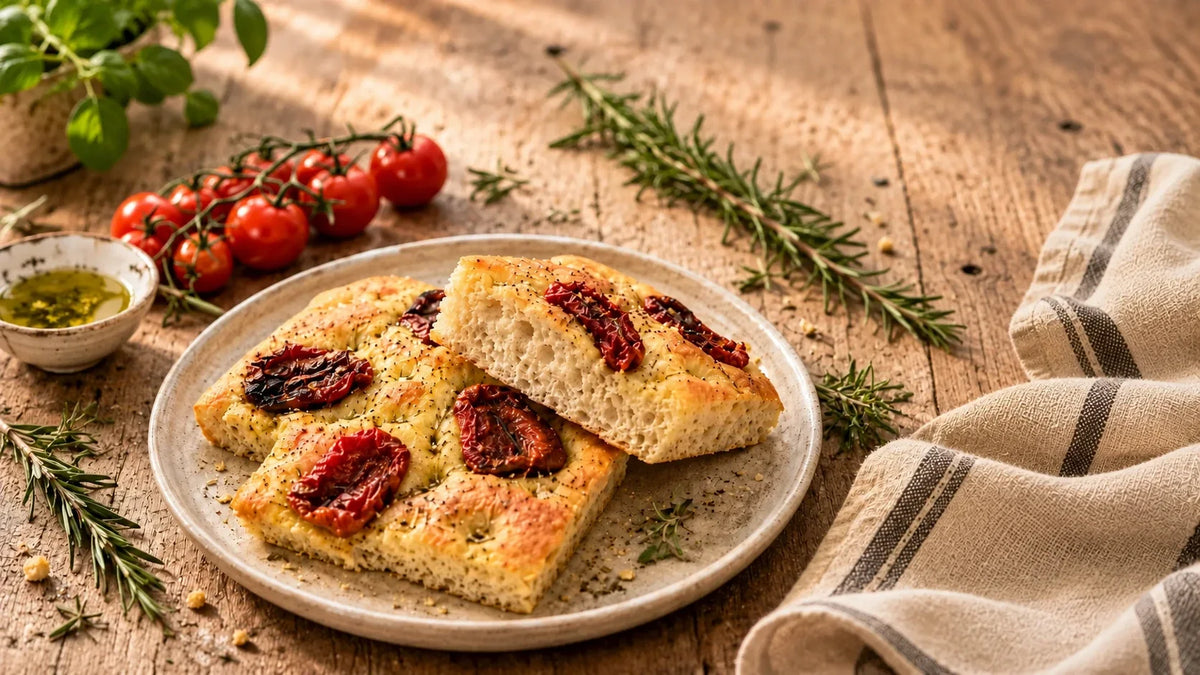 Focaccia mit Tomaten