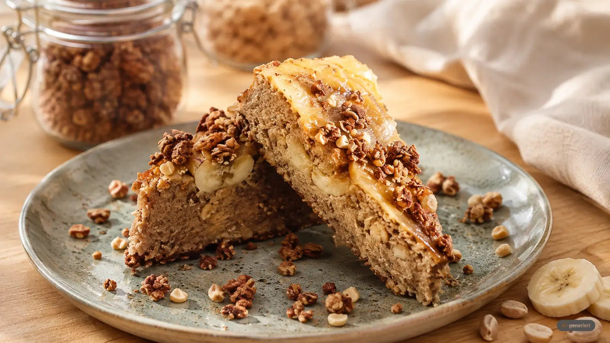 Knusper Bananen Erdnuss Kuchen