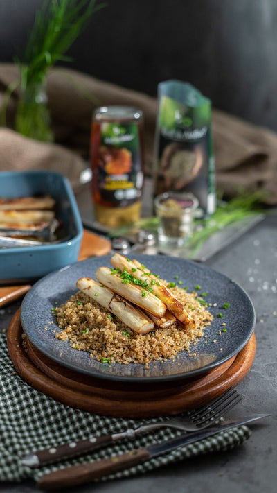 Spargel mit Kräuterquinoa