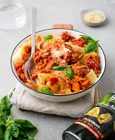 Vegetarische Jackfruit Bolognese