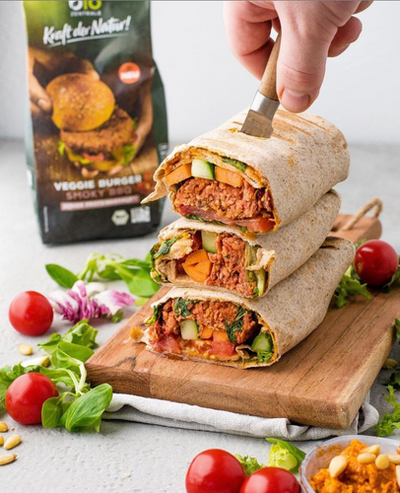 Veggie Burger Wraps