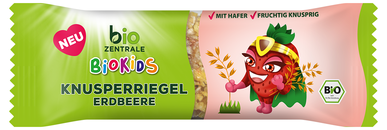 BioKids Knusperriegel Erdbeer