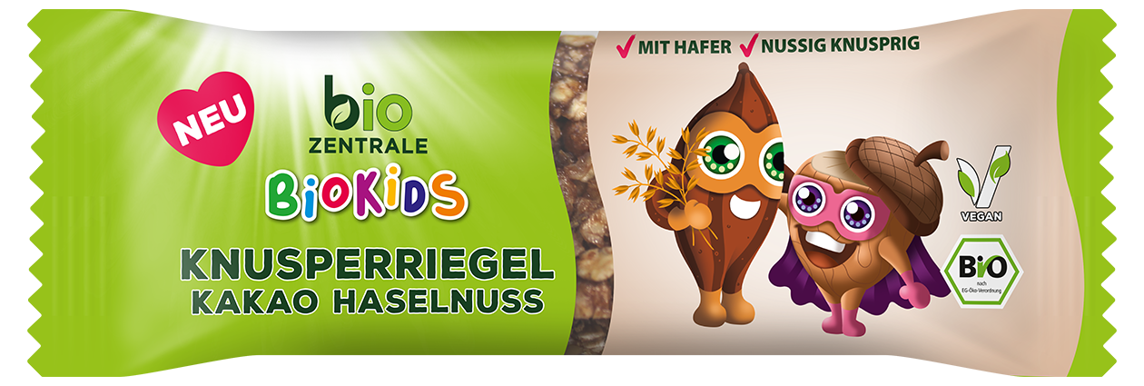 BioKids Knusperriegel Kakao Haselnuss