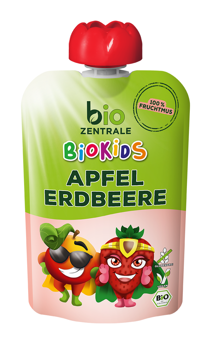 BioKids Fruchtmus Apfel Erdbeere
