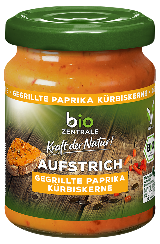 Aufstrich gegrillte Paprika Kürbiskerne
