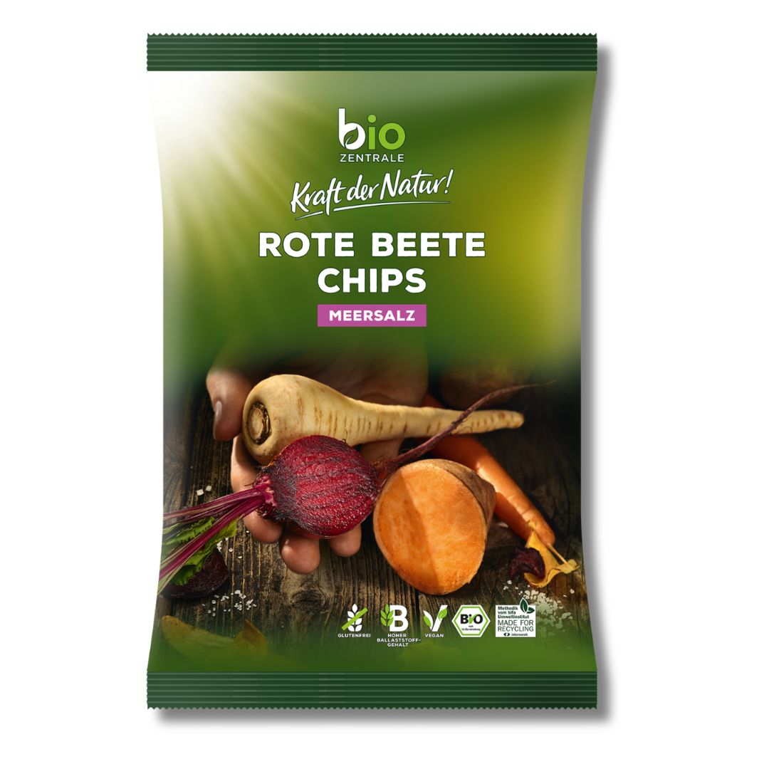 Rote Beete Chips Meersalz