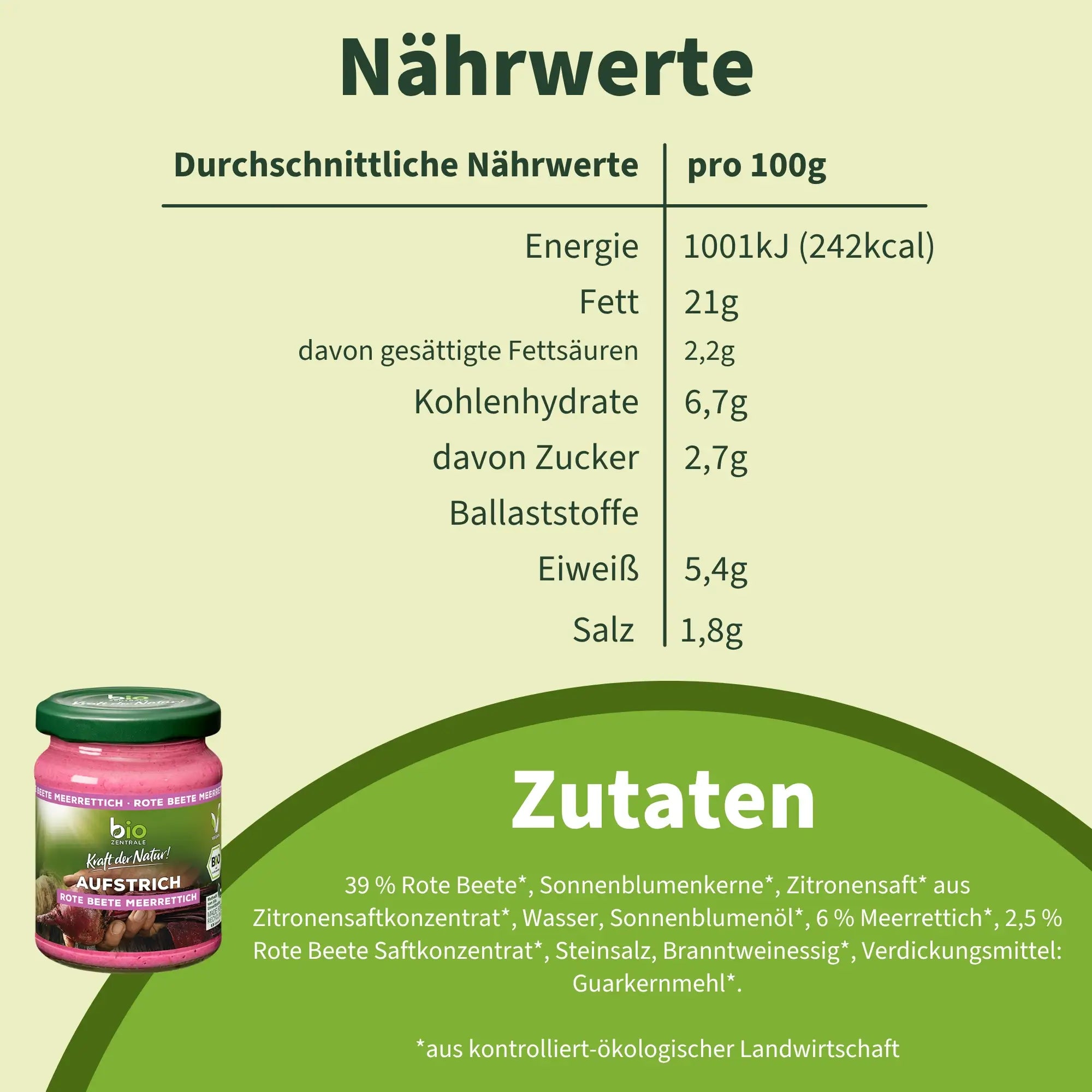 biozentrale Aufstrich Rote Beete Meerrettich