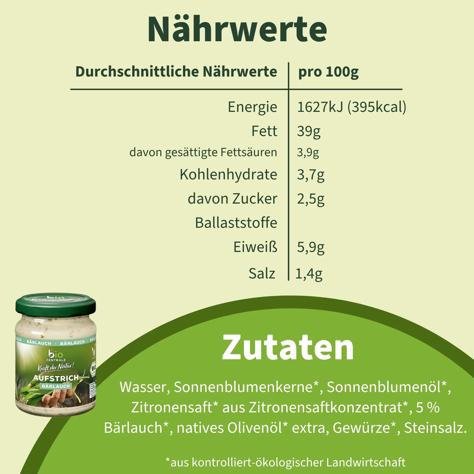 biozentrale Aufstrich Bärlauch