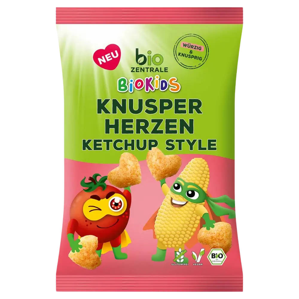 biozentrale BioKids Knusperherzen Ketchup Style