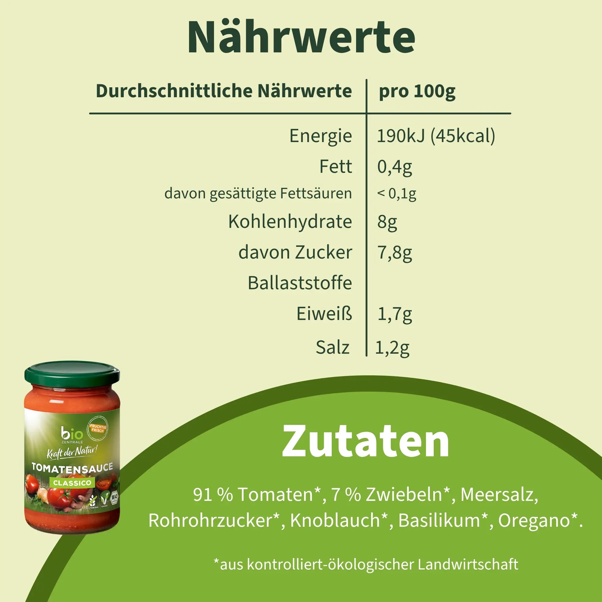 biozentrale Tomatensauce Classico