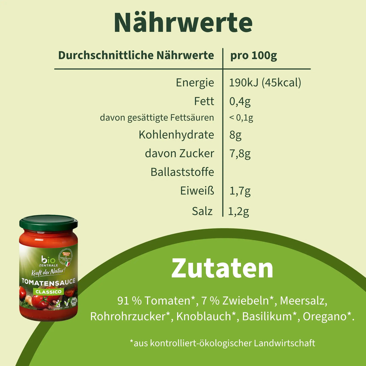 biozentrale Tomatensauce Classico