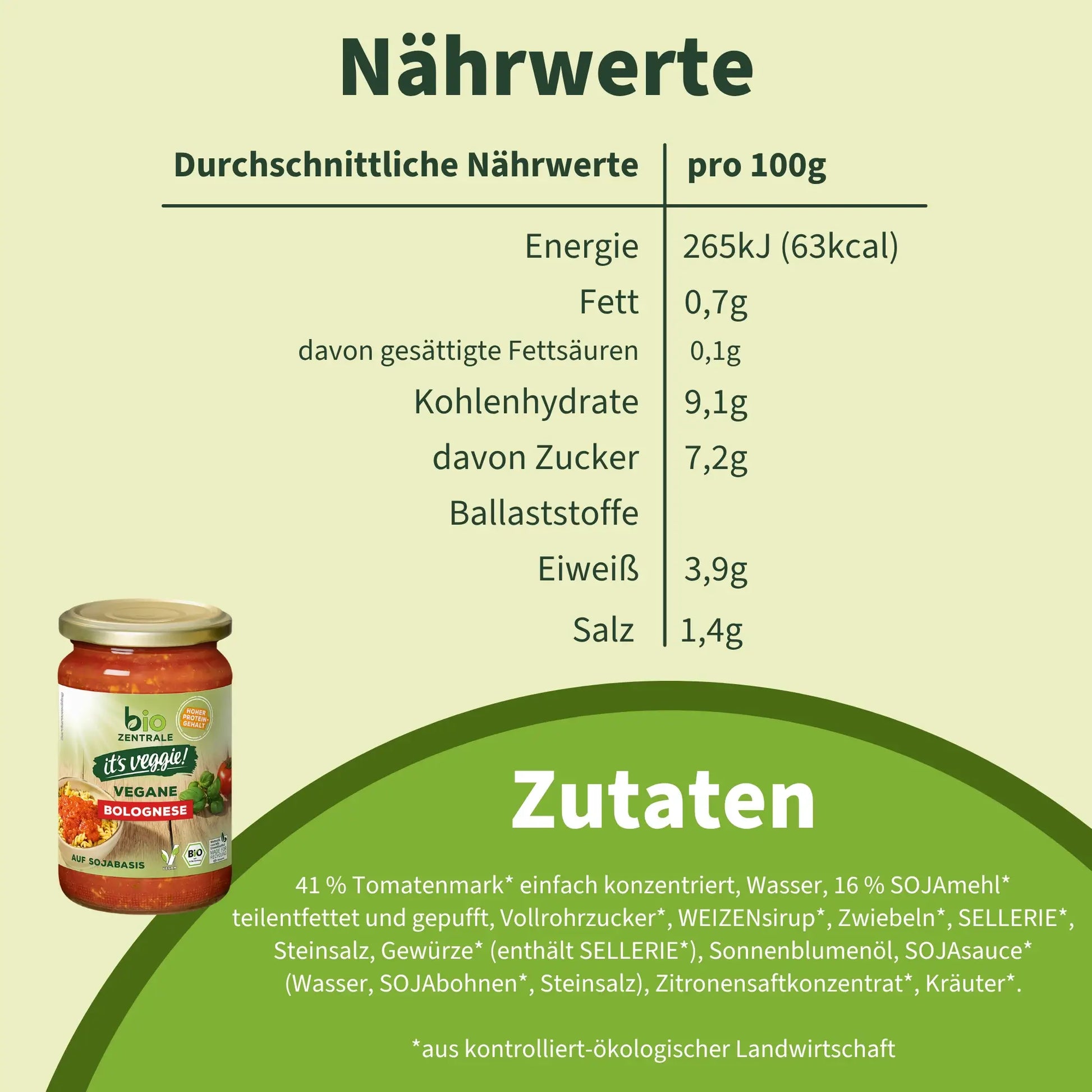 biozentrale Vegane Bolognese
