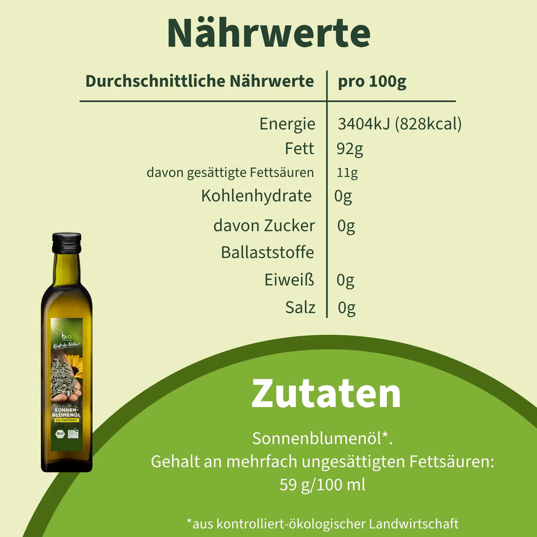 Sonnenblumenöl 500 ml – Bio Zentrale