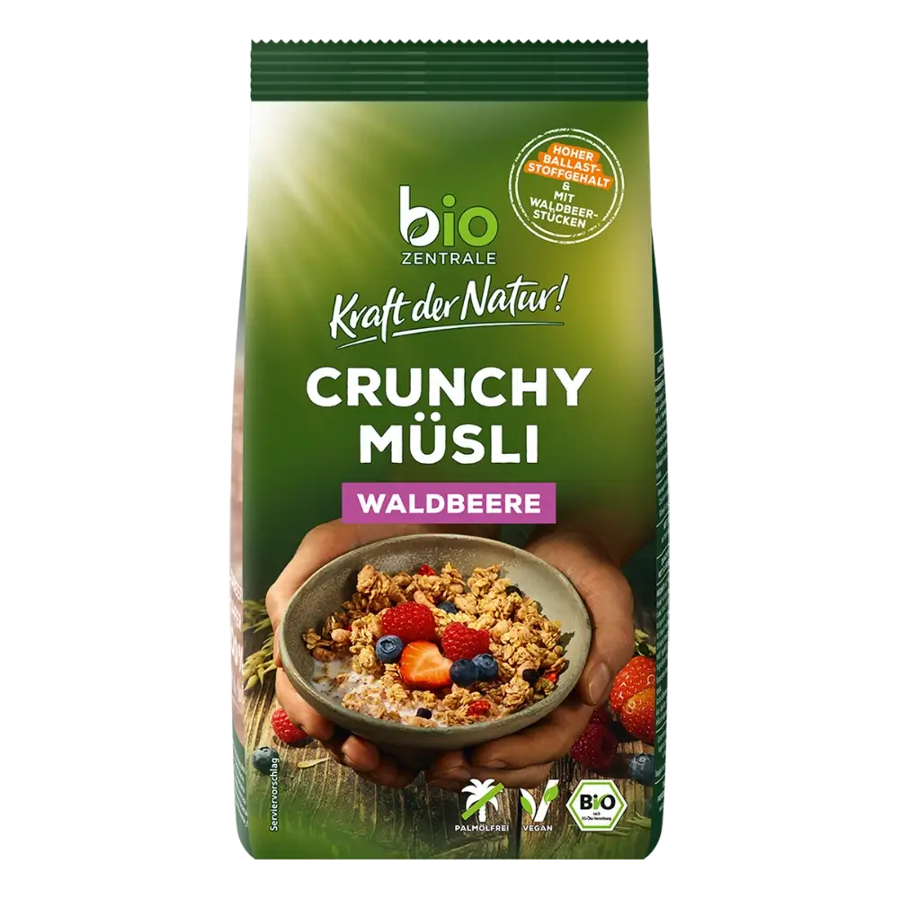 biozentrale Crunchy Müsli Waldbeere
