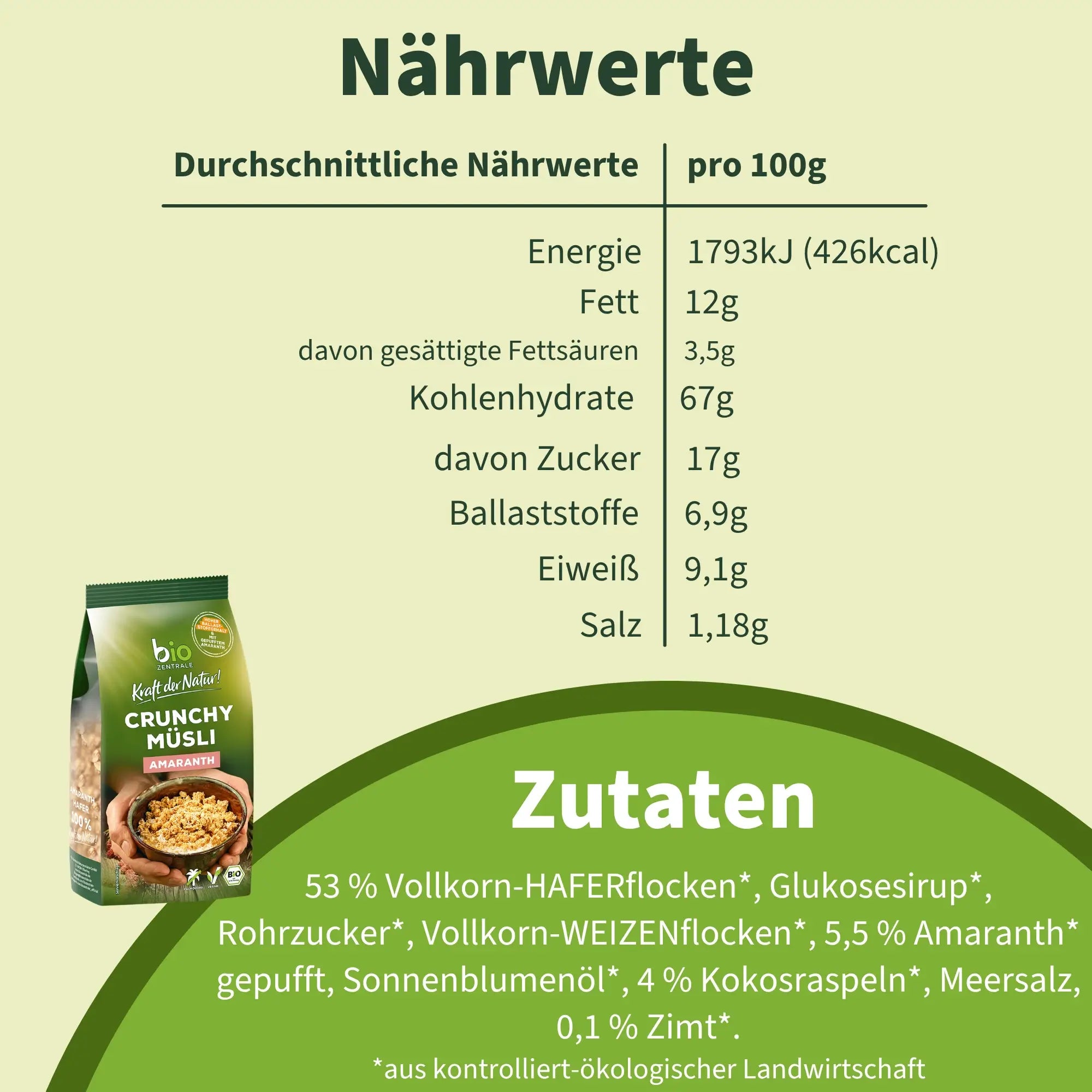 biozentrale Crunchy Müsli Amaranth