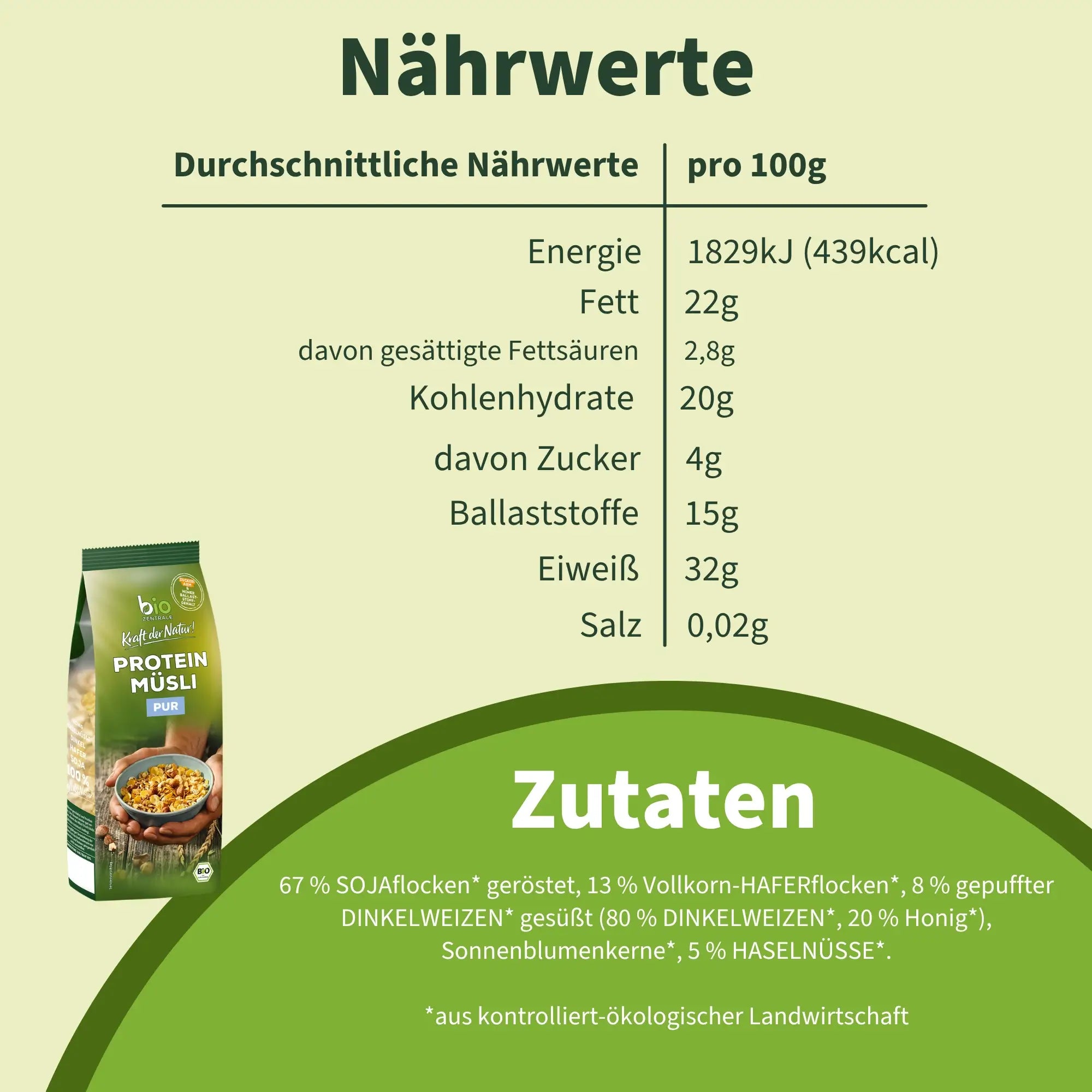 biozentrale Proteinmüsli Pur