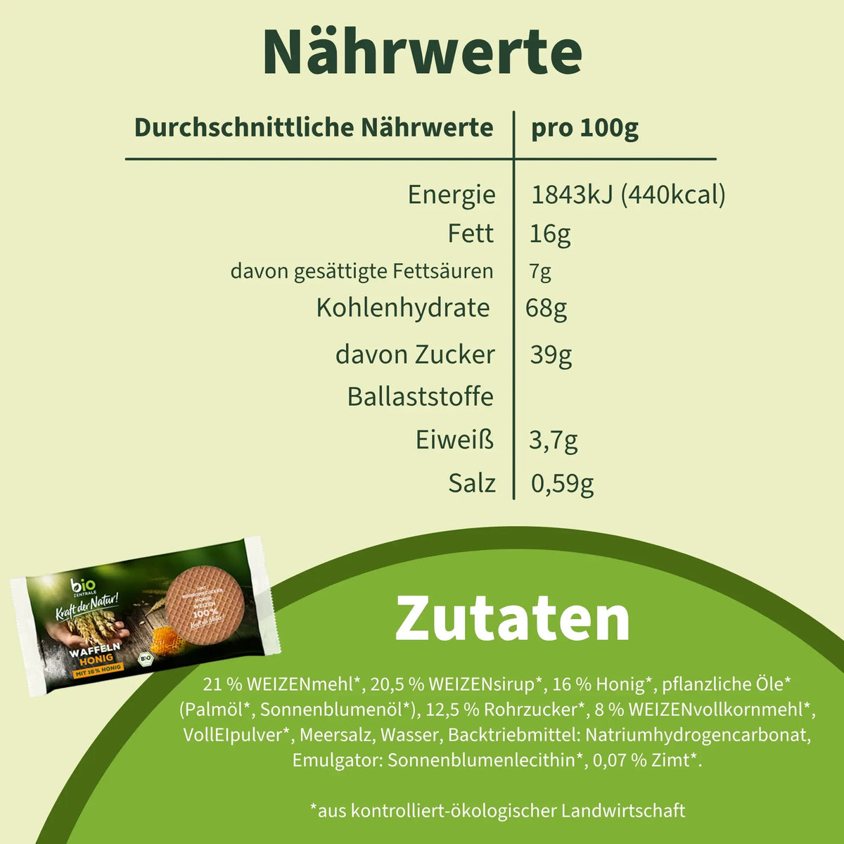 biozentrale Honigwaffeln