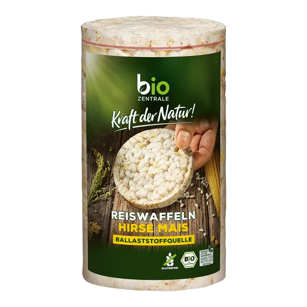 biozentrale Reiswaffeln Hirse Mais