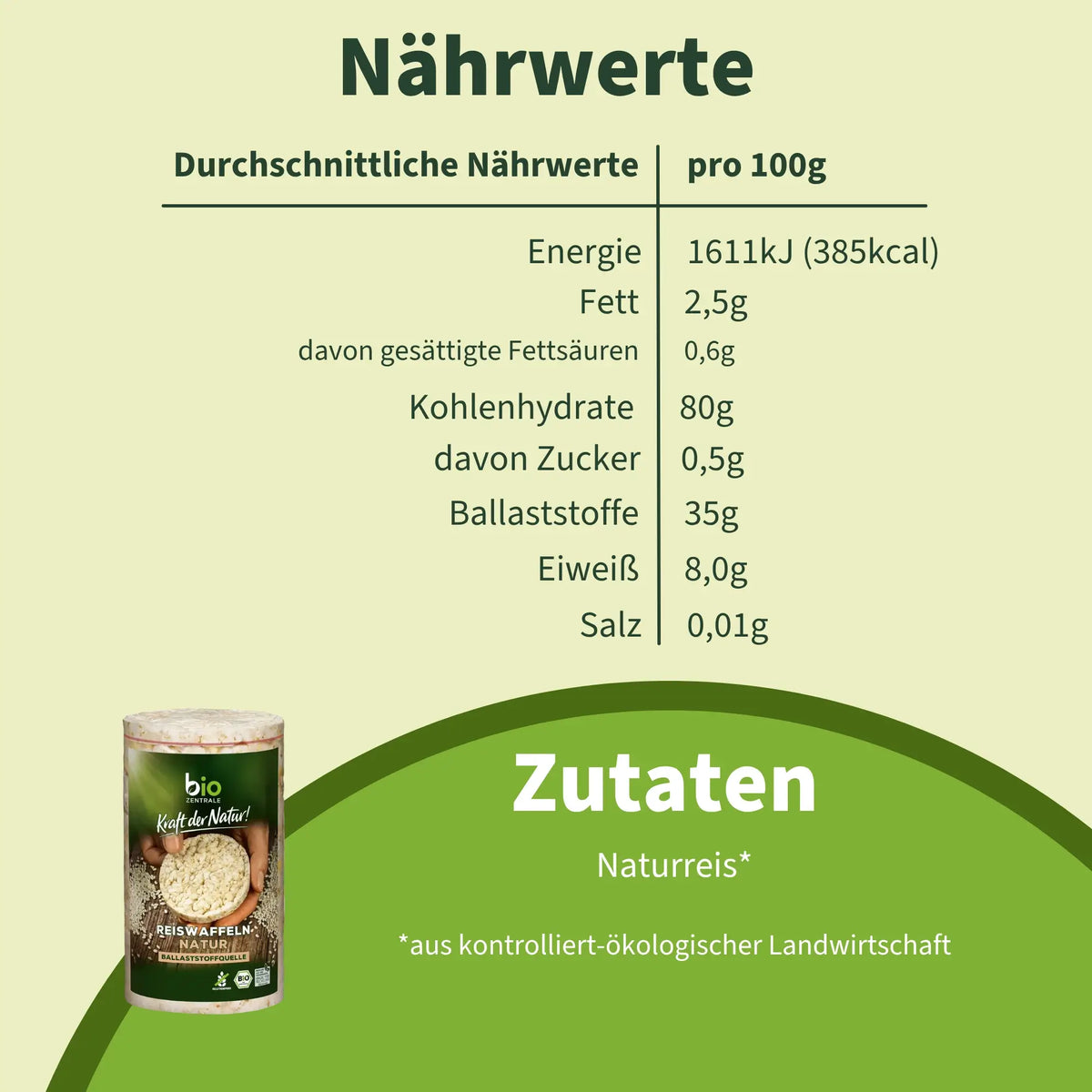 biozentrale Reiswaffeln Natur