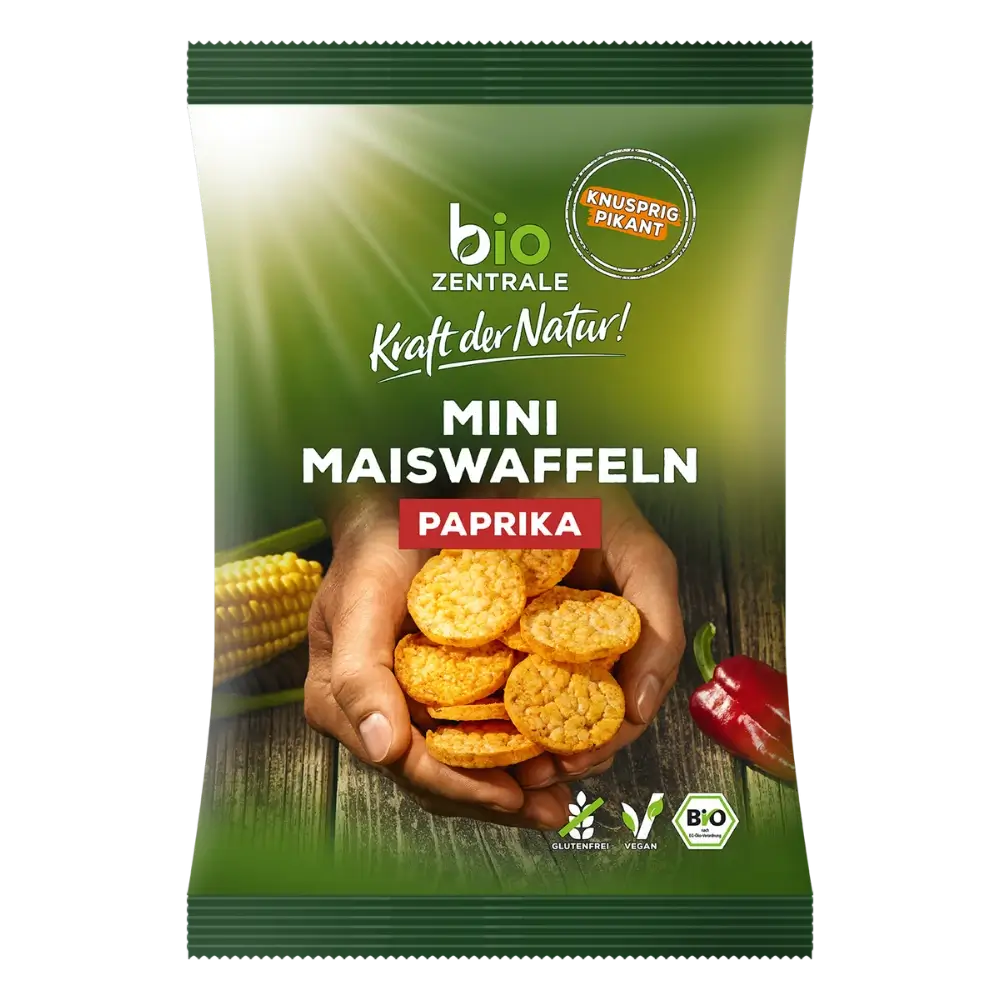 biozentrale Mini Maiswaffeln Paprika 50g