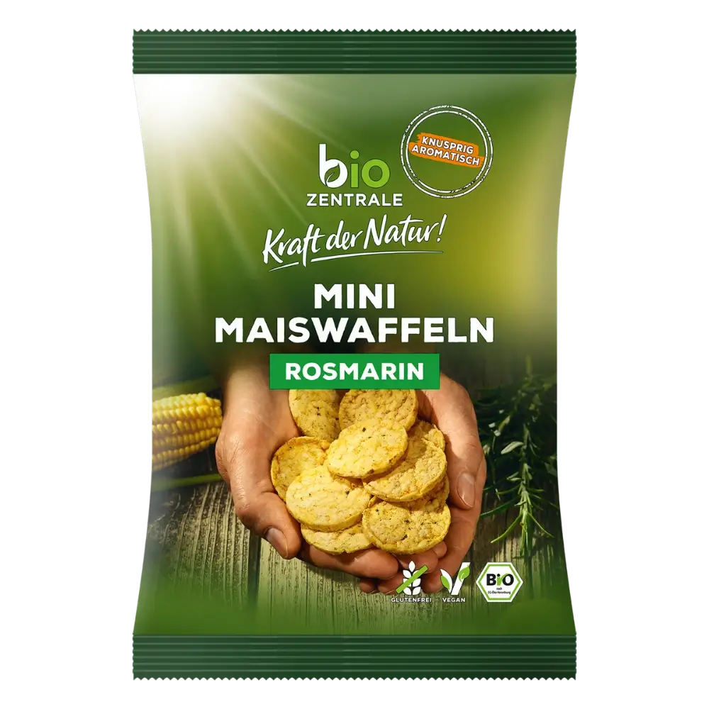biozentrale Mini Maiswaffeln Rosmarin 50g
