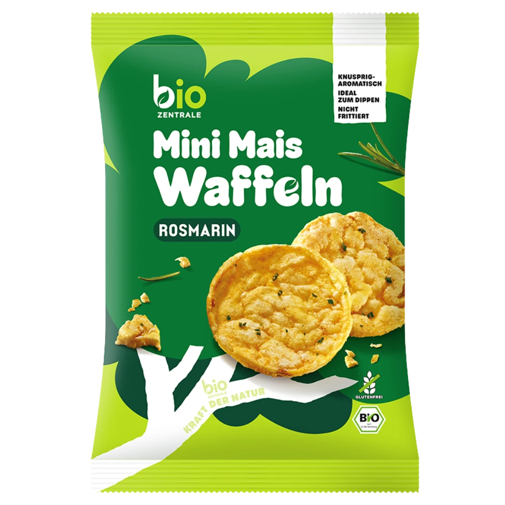 biozentrale Mini Maiswaffeln Rosmarin 50g