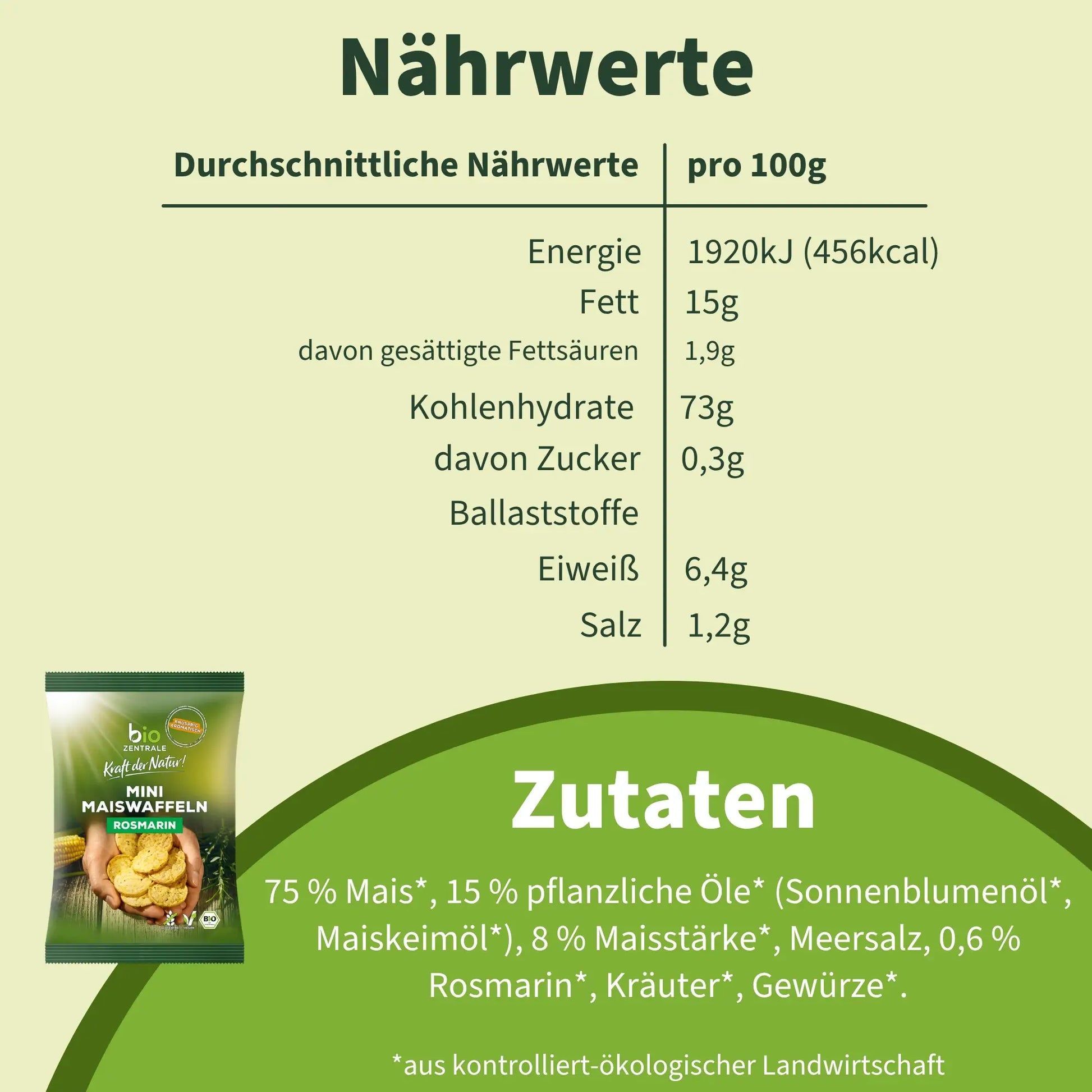biozentrale Mini Maiswaffeln Rosmarin