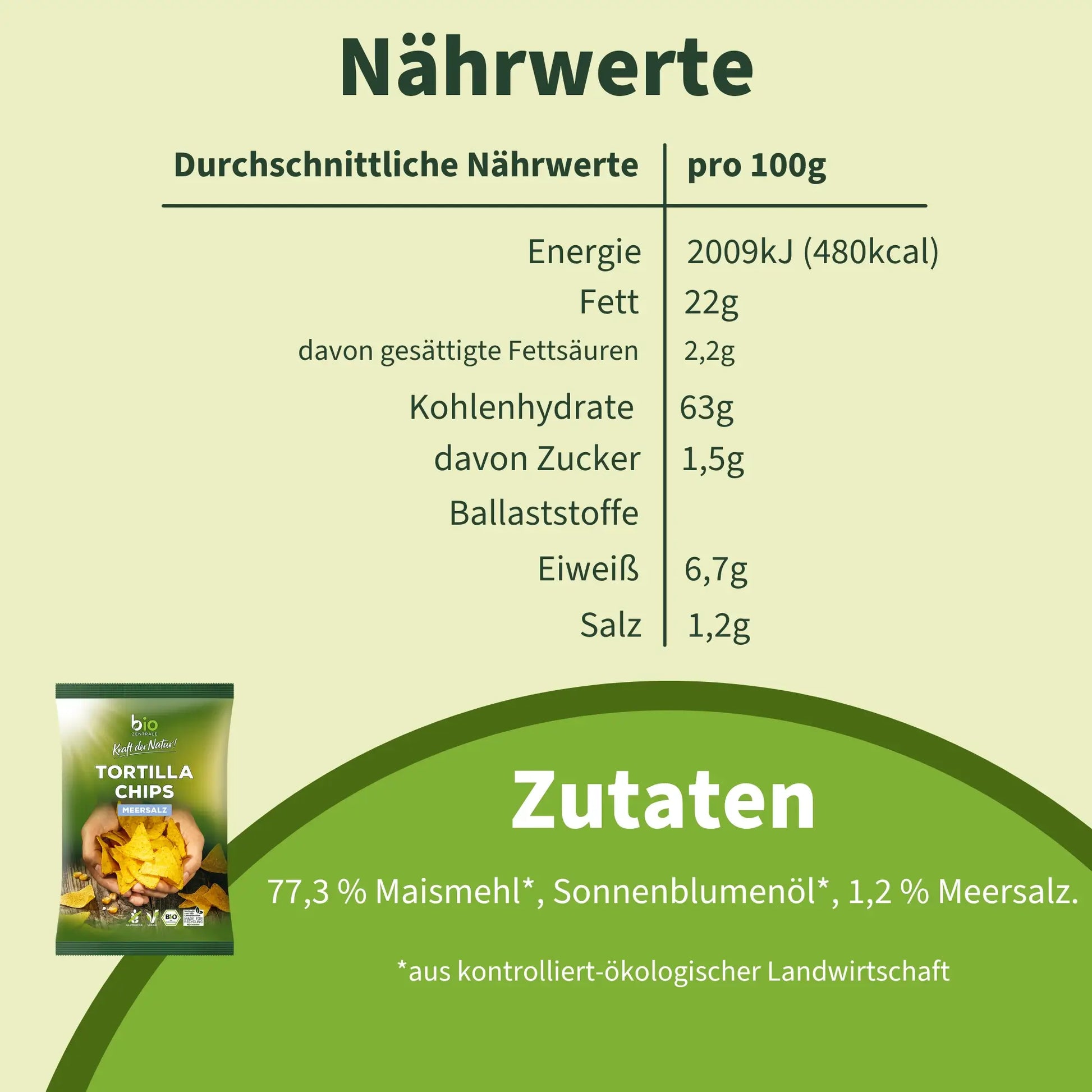 biozentrale Tortilla Chips Meersalz