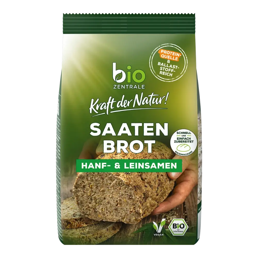 biozentrale Saatenbrot Hanf- & Leinsamen 500g
