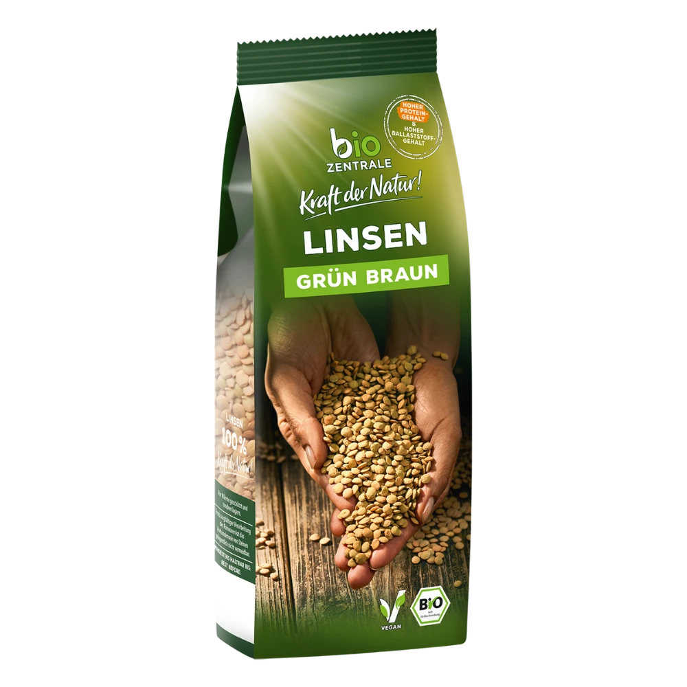 biozentrale Linsen grün braun