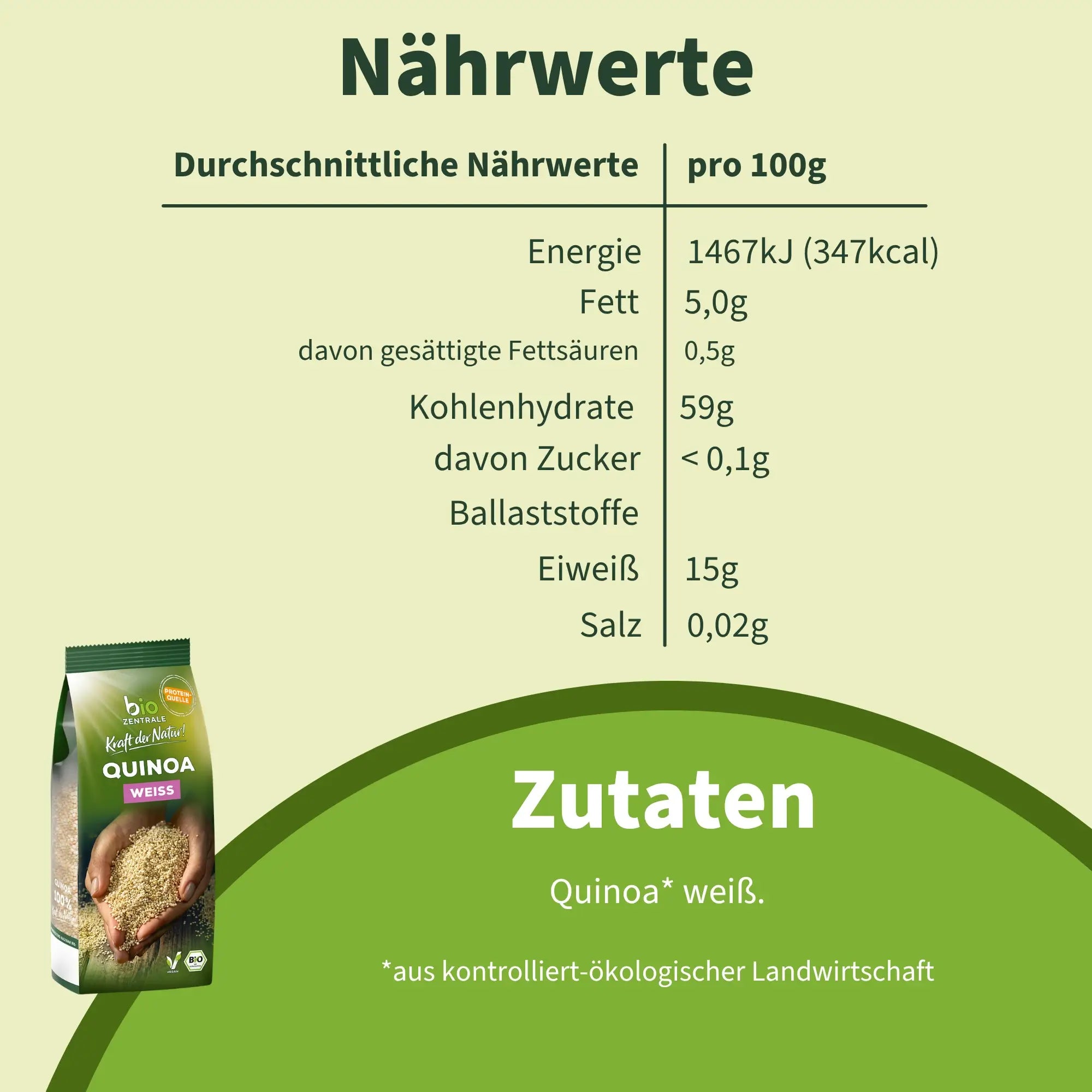 biozentrale Quinoa weiß