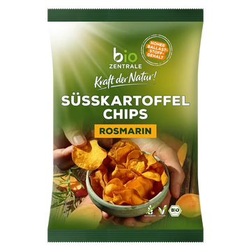 biozentrale Süsskartoffelchips Rosmarin
