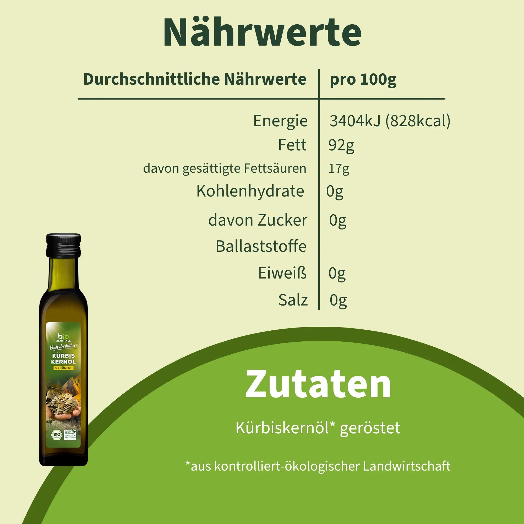 biozentrale Kürbiskernöl 100 ml