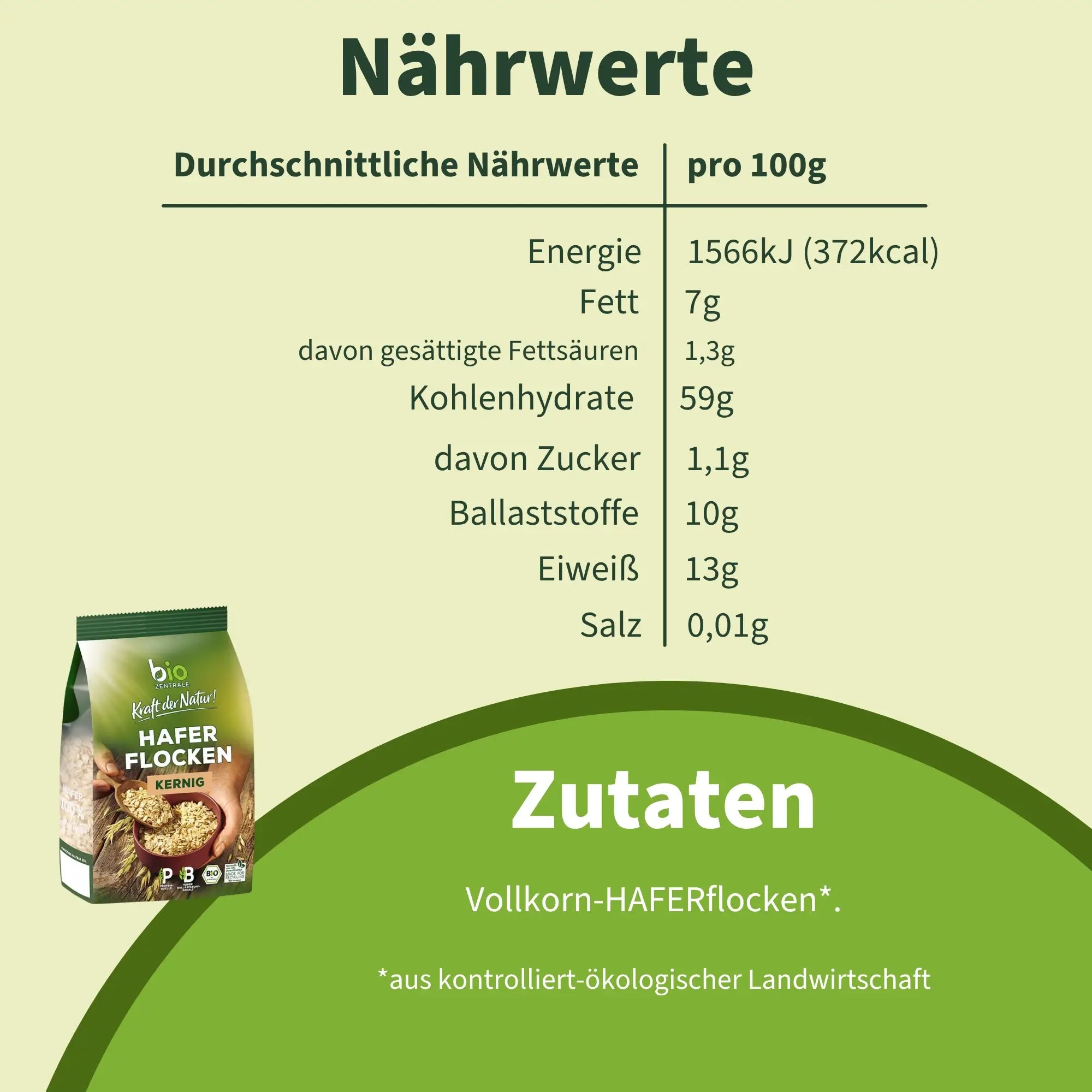 biozentrale Haferflocken kernig