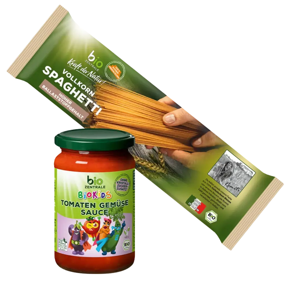 biozentrale BioKids Pasta-Box "Spaghetti Tomate-Gemüse"