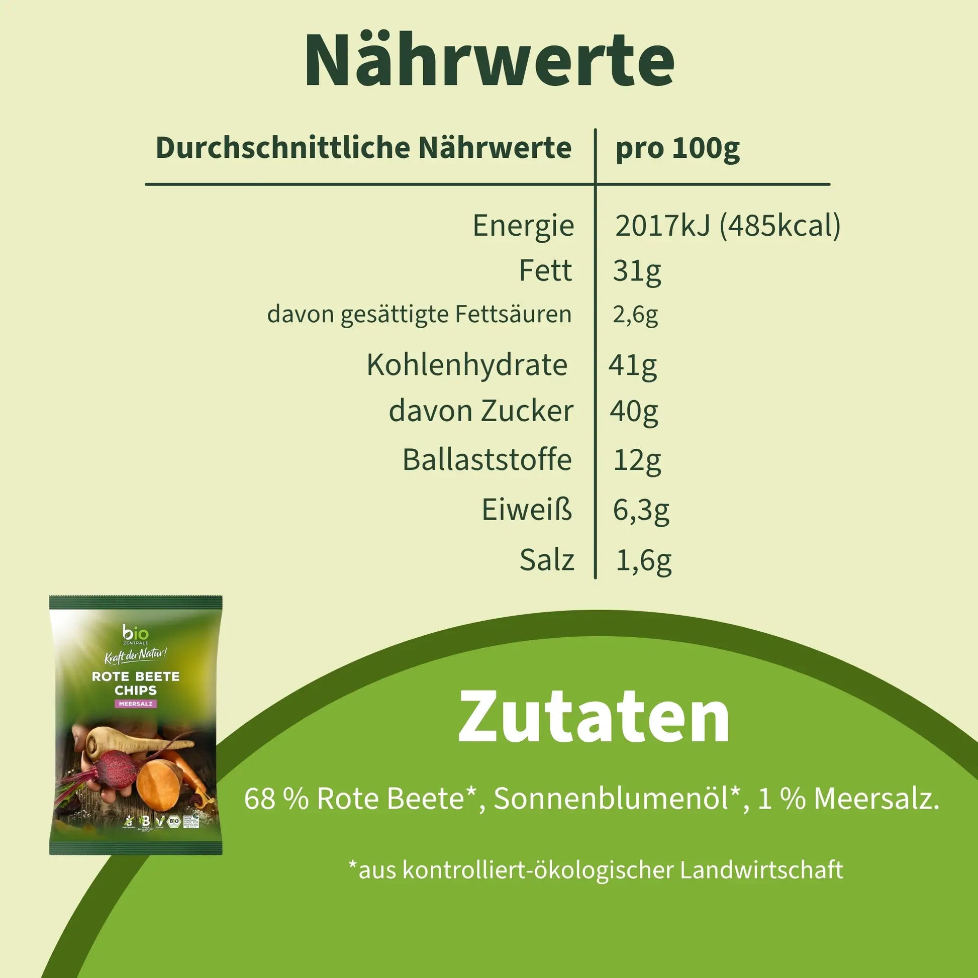biozentrale Rote Beete Chips Meersalz