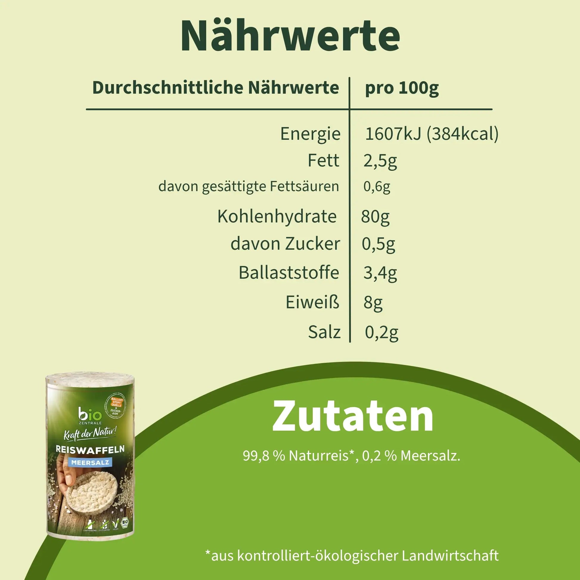 biozentrale Reiswaffeln Meersalz
