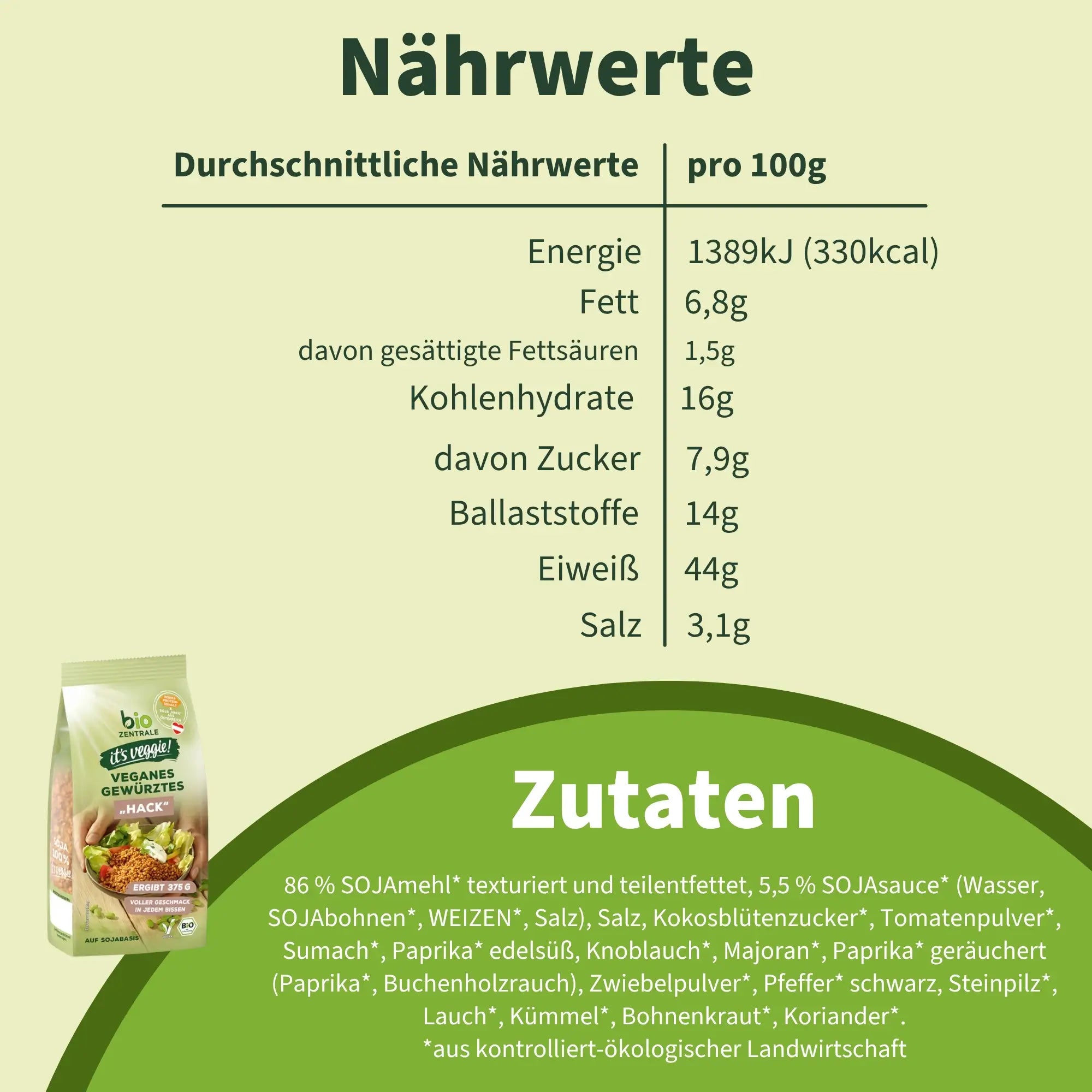 biozentrale Veganes gewürztes "Hack"