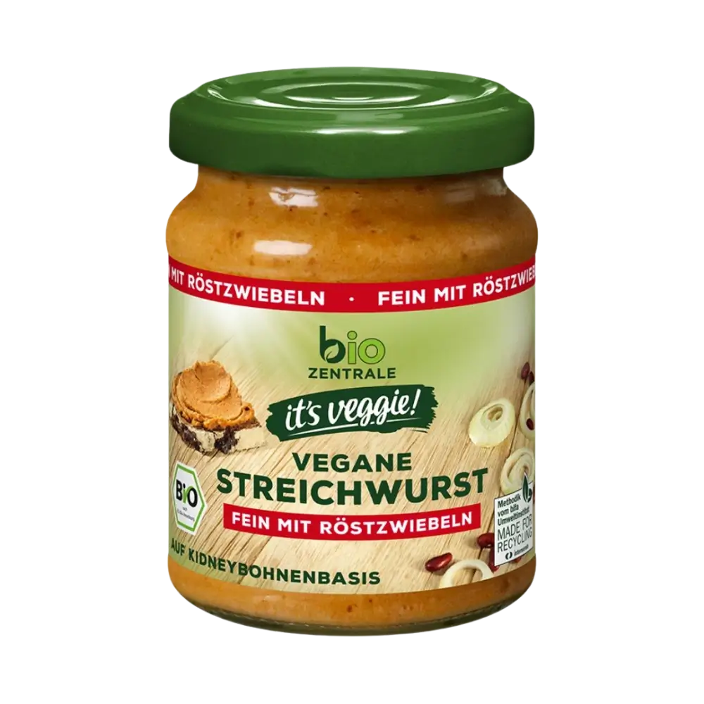 biozentrale vegane Streichwurst fein mit Röstzwiebeln