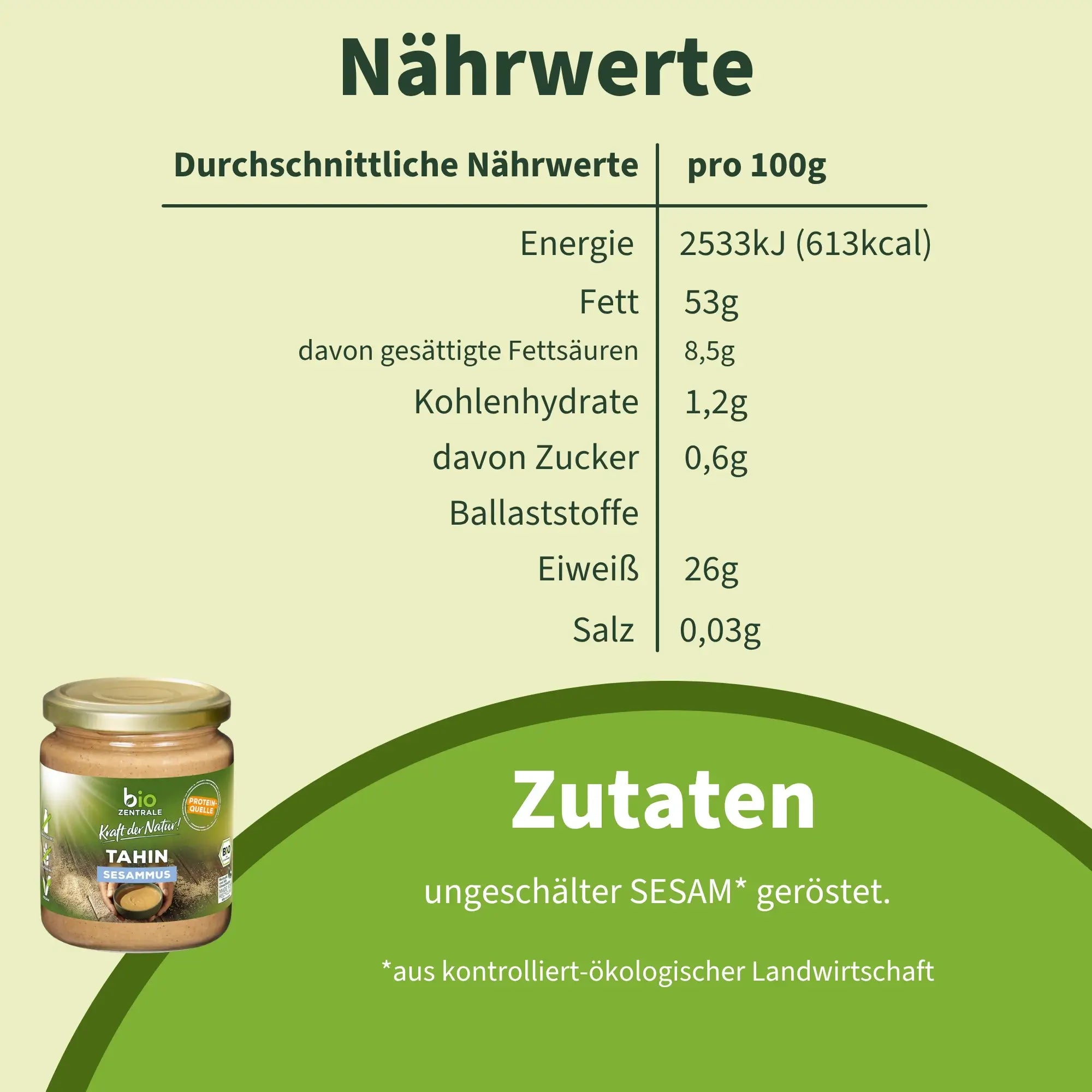 biozentrale Tahin Sesammus