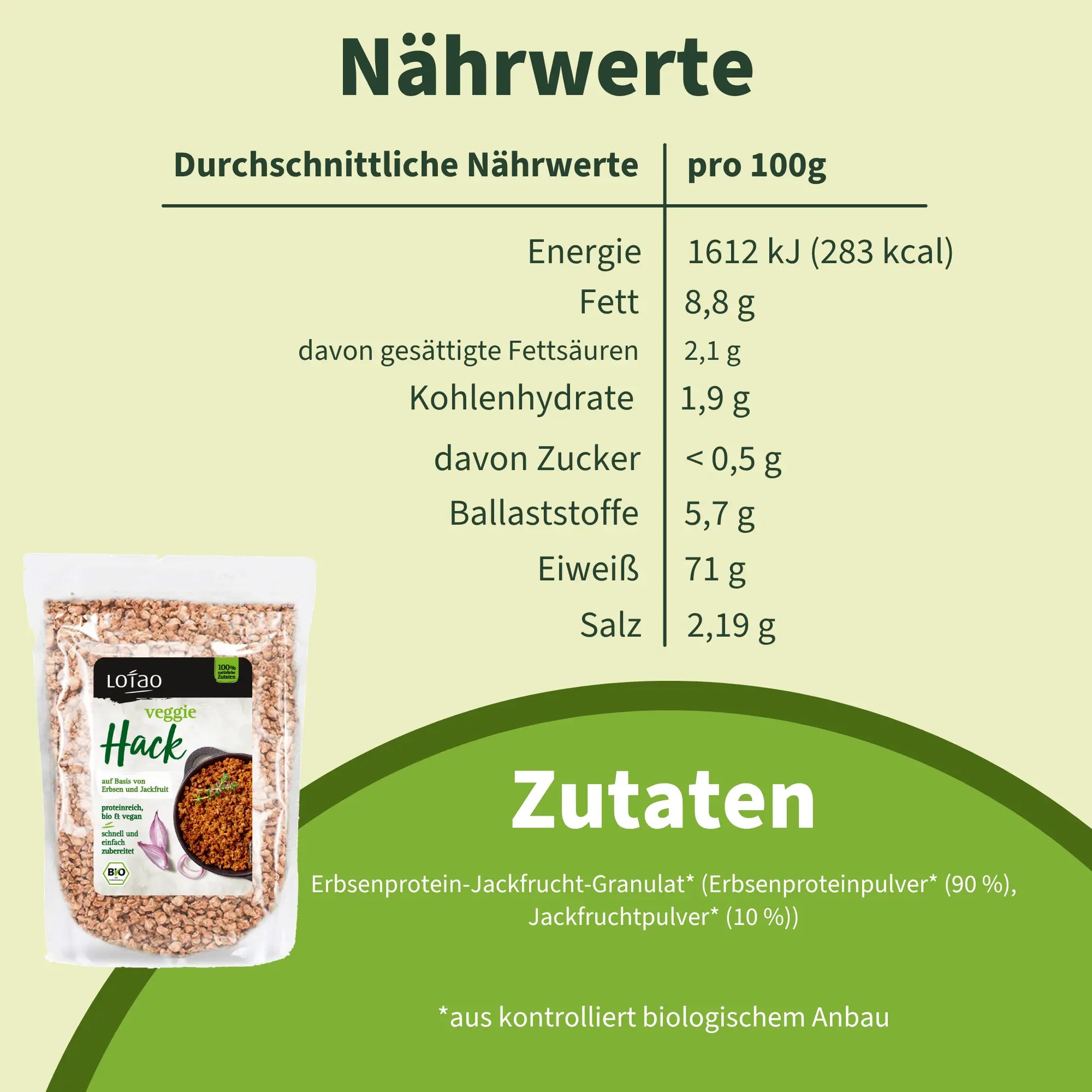 Veggie Hack im Großgebinde