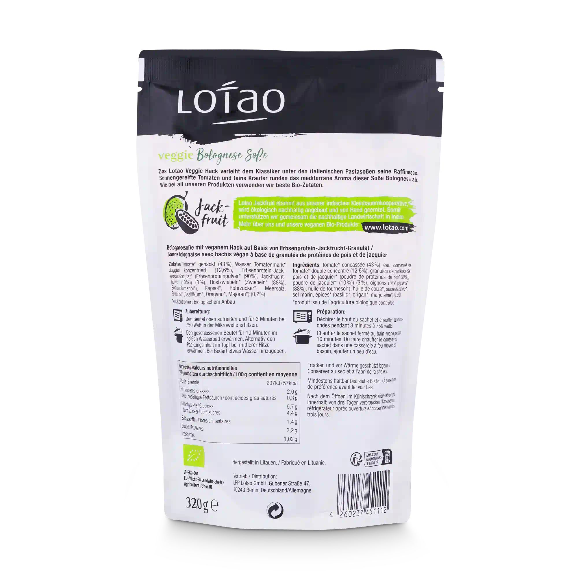 Lotao Veggie Bolognese Sauce