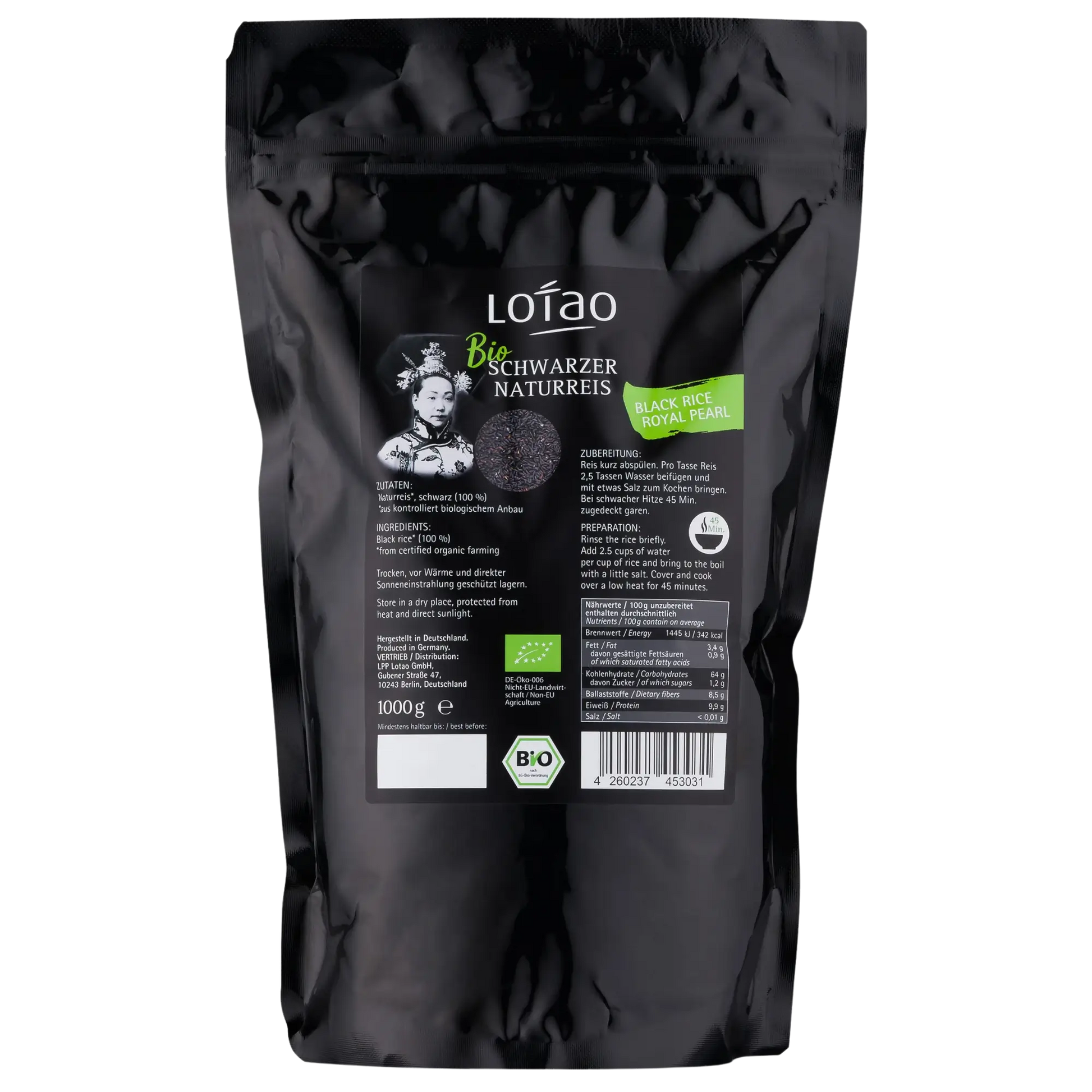 Lotao Black Rice Royal Pearl 1kg