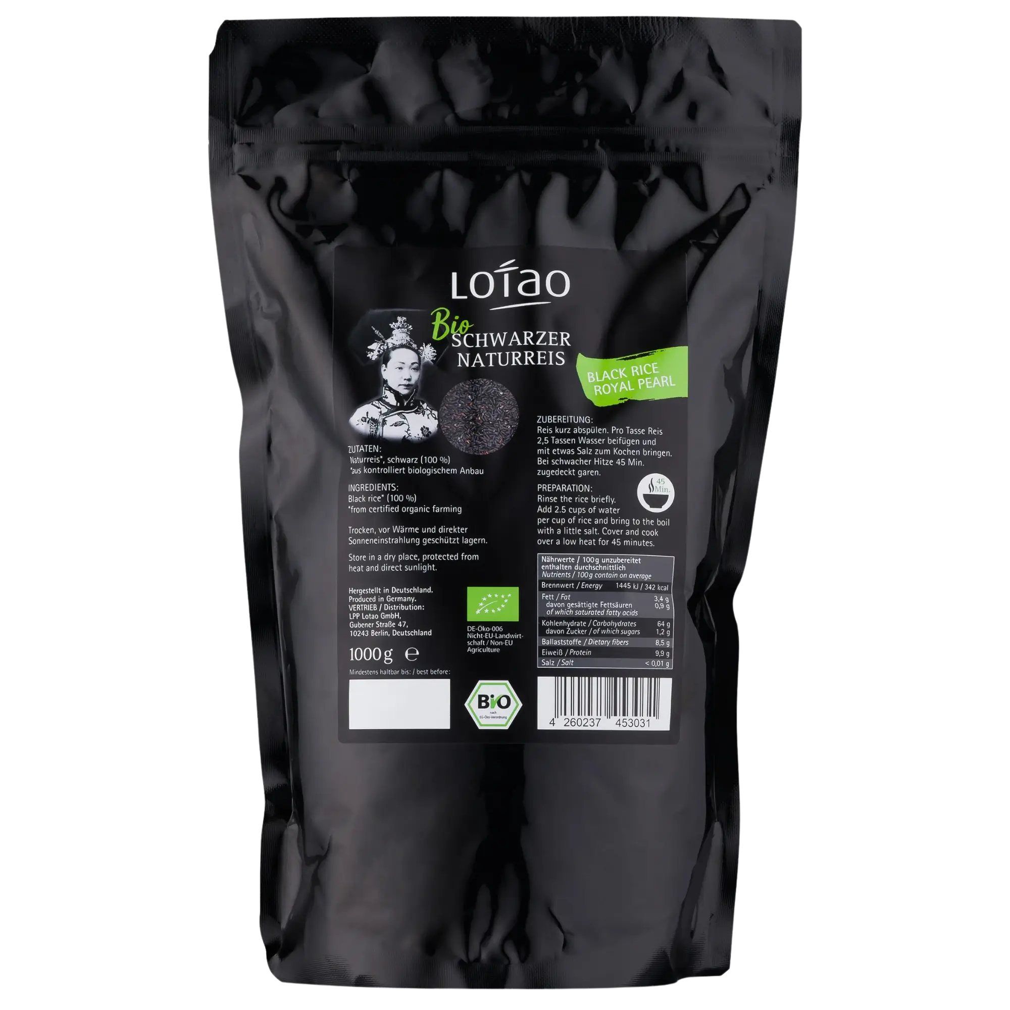 Lotao Black Rice Royal Pearl 1kg